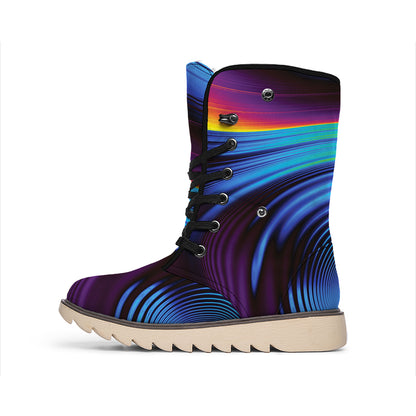 Colorful Psychedelic Print Winter Boots