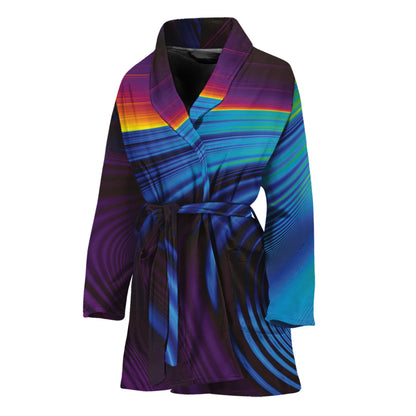 Colorful Psychedelic Print Women's Bathrobe