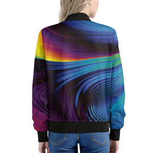 Colorful Psychedelic Print Women's Bomber Jacket