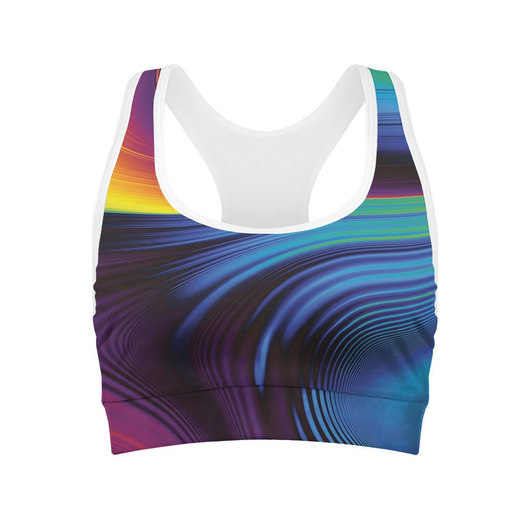 Colorful Psychedelic Print Women's Sports Bra