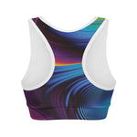 Colorful Psychedelic Print Women's Sports Bra