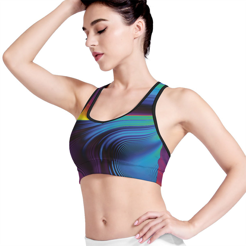 Colorful Psychedelic Print Women's Sports Bra