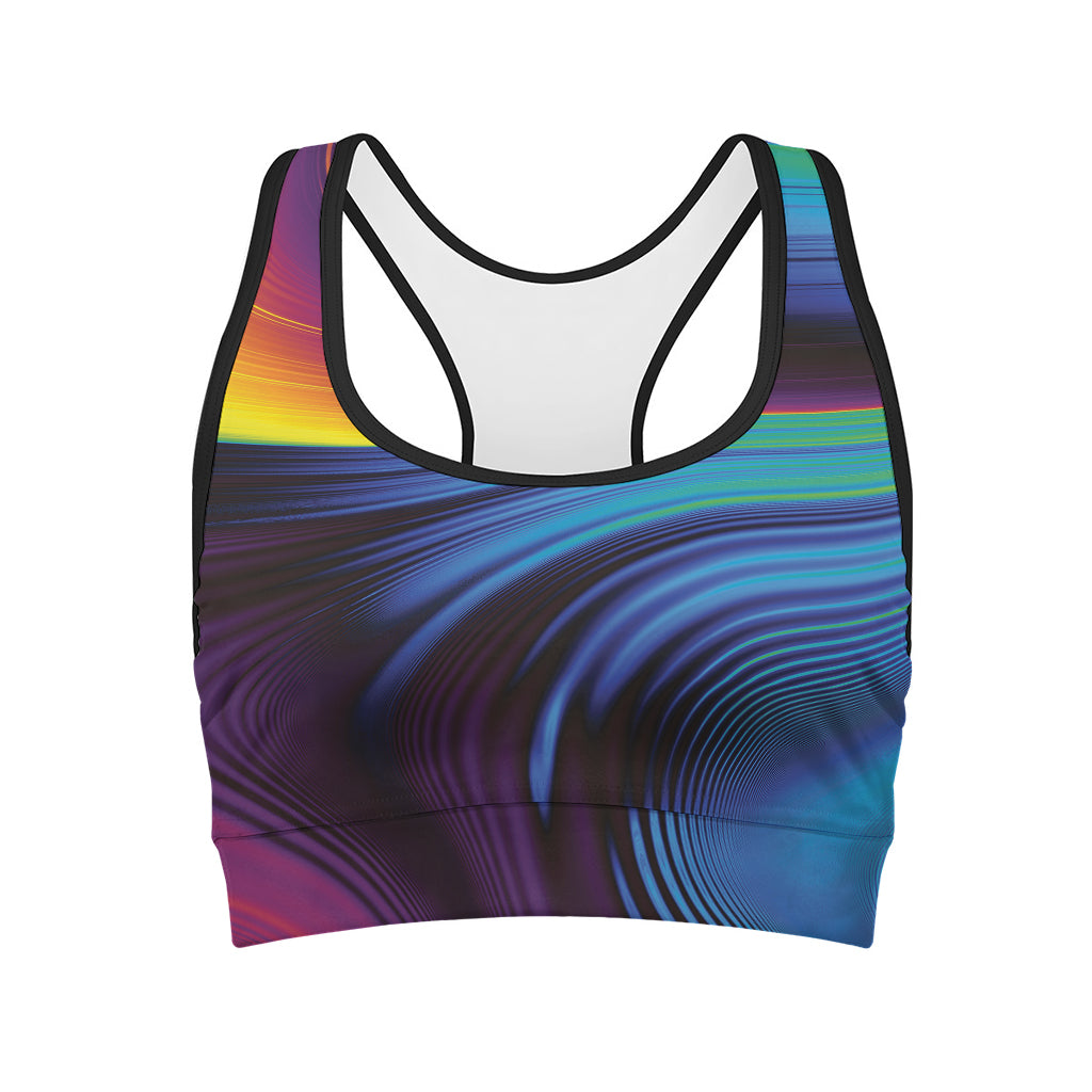 Colorful Psychedelic Print Women's Sports Bra