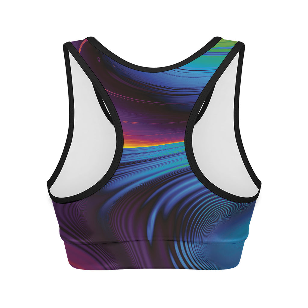 Colorful Psychedelic Print Women's Sports Bra