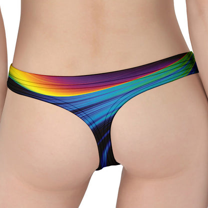 Colorful Psychedelic Print Women's Thong