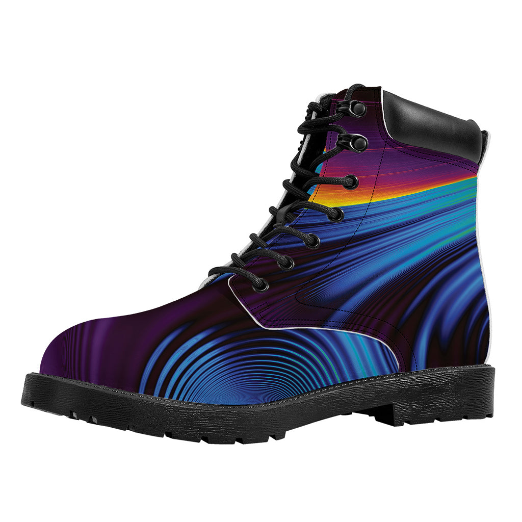 Colorful Psychedelic Print Work Boots