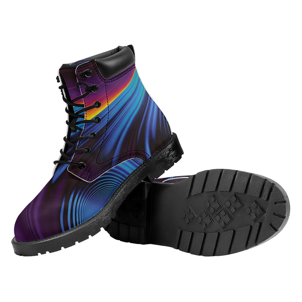 Colorful Psychedelic Print Work Boots