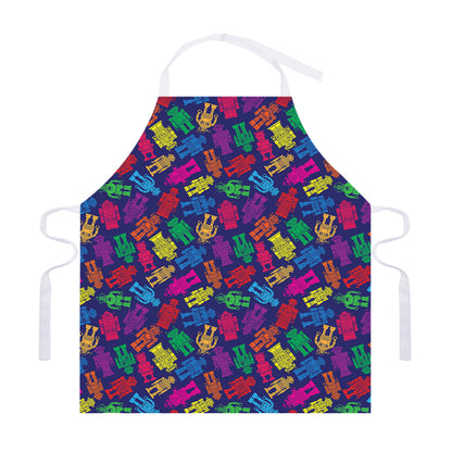 Colorful Robot Pattern Print Adjustable Apron