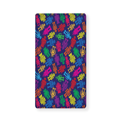 Colorful Robot Pattern Print Baby Crib Sheet