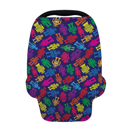 Colorful Robot Pattern Print Baby Seat Cover