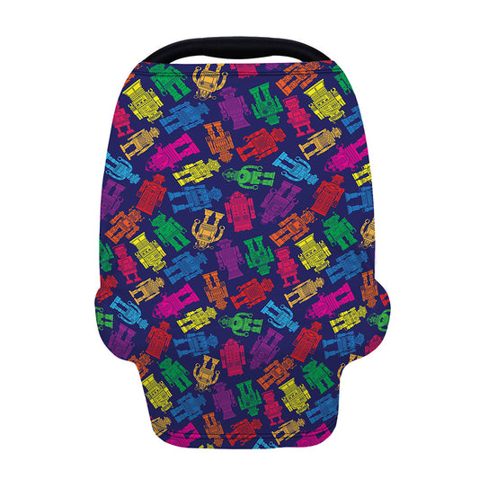 Colorful Robot Pattern Print Baby Seat Cover