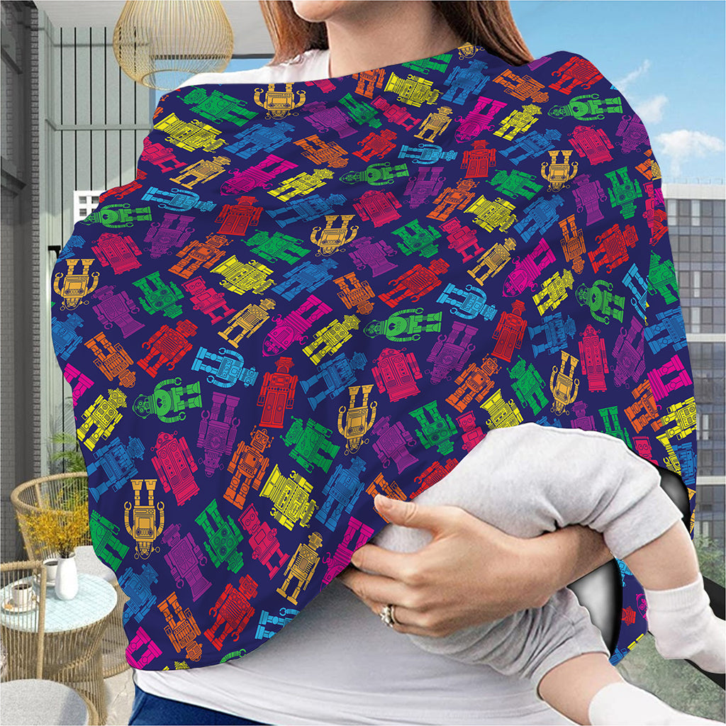 Colorful Robot Pattern Print Baby Seat Cover