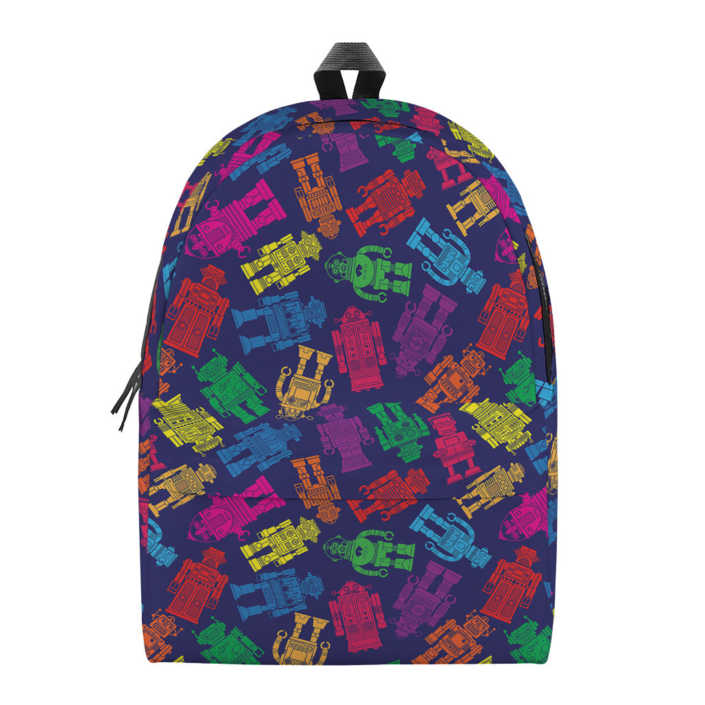 Colorful Robot Pattern Print Backpack