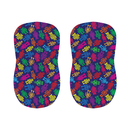 Colorful Robot Pattern Print Bar Stool Covers