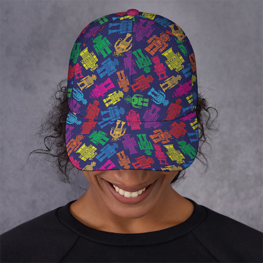 Colorful Robot Pattern Print Baseball Cap
