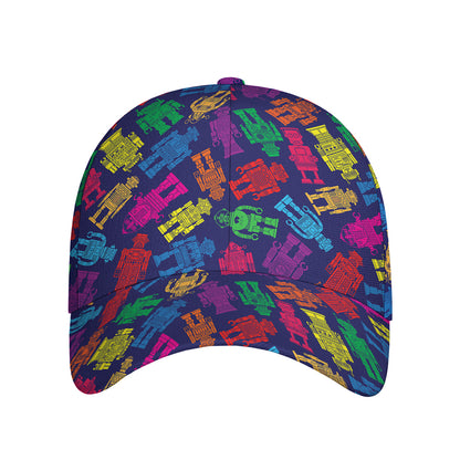 Colorful Robot Pattern Print Baseball Cap