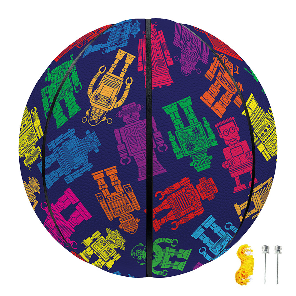 Colorful Robot Pattern Print Basketball