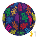 Colorful Robot Pattern Print Basketball
