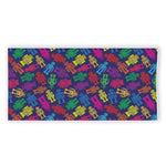 Colorful Robot Pattern Print Beach Towel