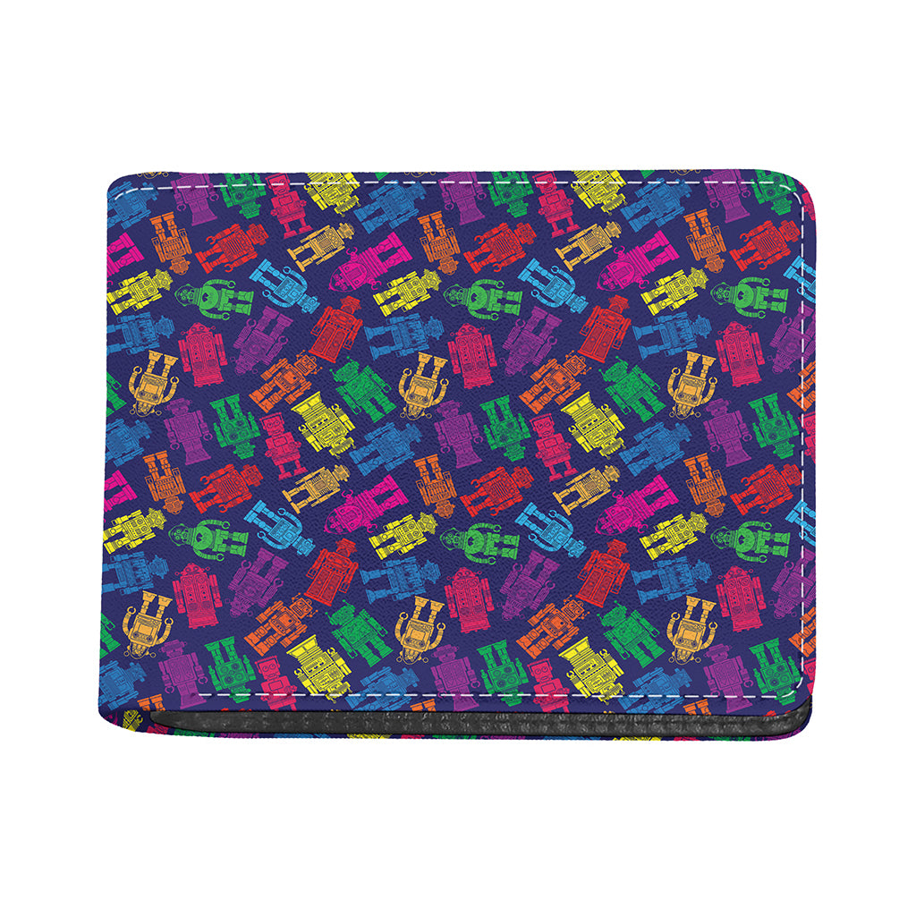 Colorful Robot Pattern Print Bifold Wallet