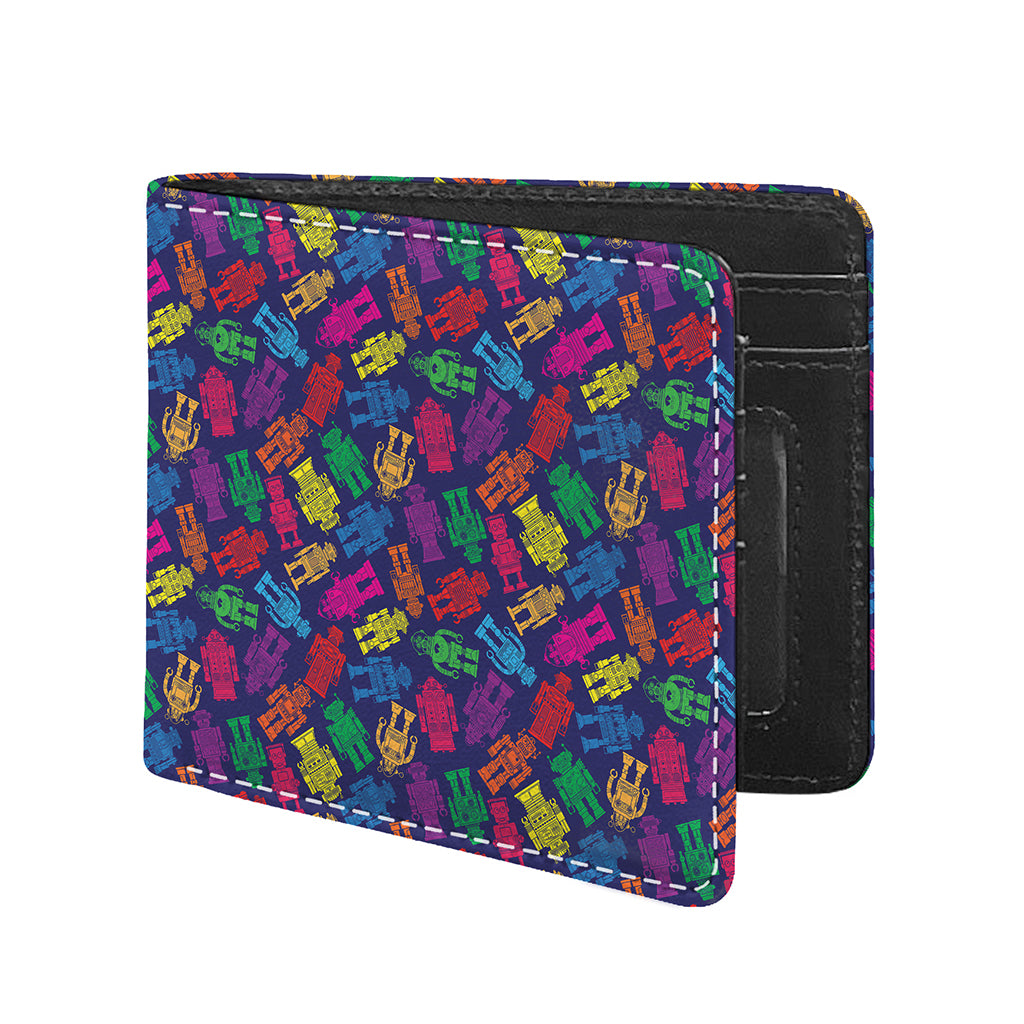 Colorful Robot Pattern Print Bifold Wallet