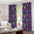 Colorful Robot Pattern Print Dimout Grommet Curtains