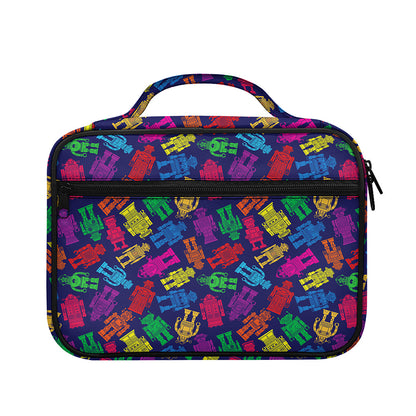 Colorful Robot Pattern Print Briefcase Bible Bag