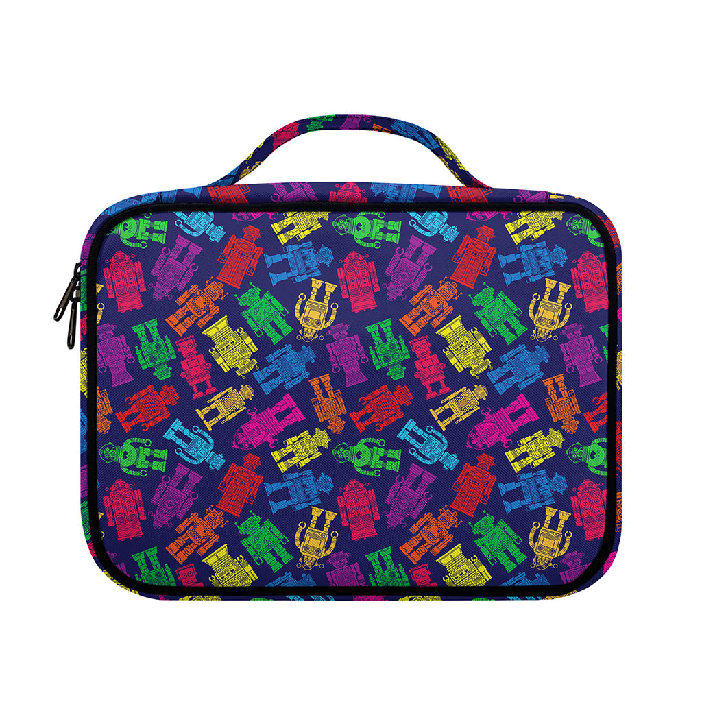 Colorful Robot Pattern Print Briefcase Bible Bag