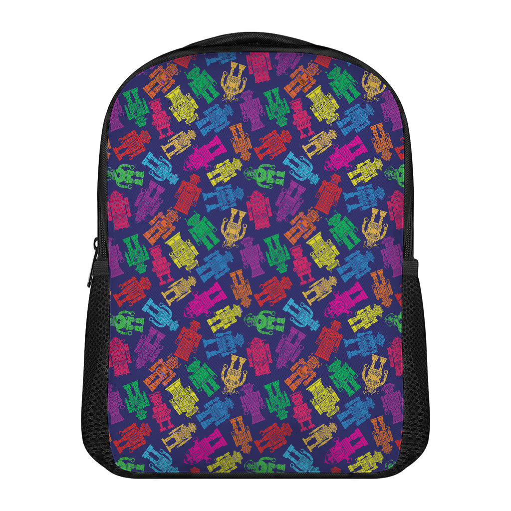 Colorful Robot Pattern Print Casual Backpack