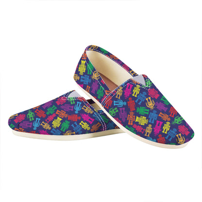Colorful Robot Pattern Print Casual Shoes