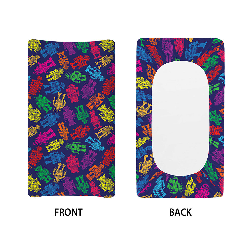 Colorful Robot Pattern Print Changing Pad Cover