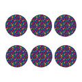 Colorful Robot Pattern Print Coaster Set