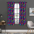 Colorful Robot Pattern Print Grommet Curtain Panels