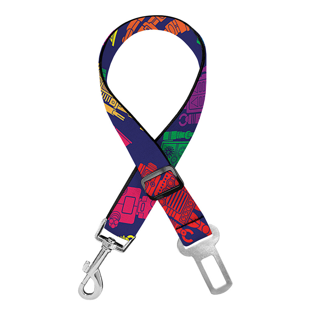 Colorful Robot Pattern Print Dog Seat Belt