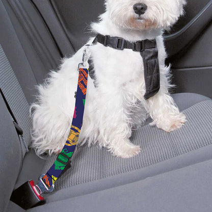 Colorful Robot Pattern Print Dog Seat Belt