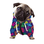 Colorful Robot Pattern Print Dog Zip Up Hoodie
