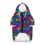 Colorful Robot Pattern Print Dog Zip Up Hoodie