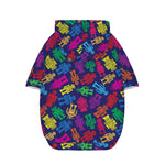 Colorful Robot Pattern Print Dog Zip Up Hoodie