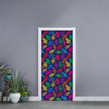 Colorful Robot Pattern Print Door Sticker