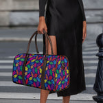 Colorful Robot Pattern Print Duffle Bag