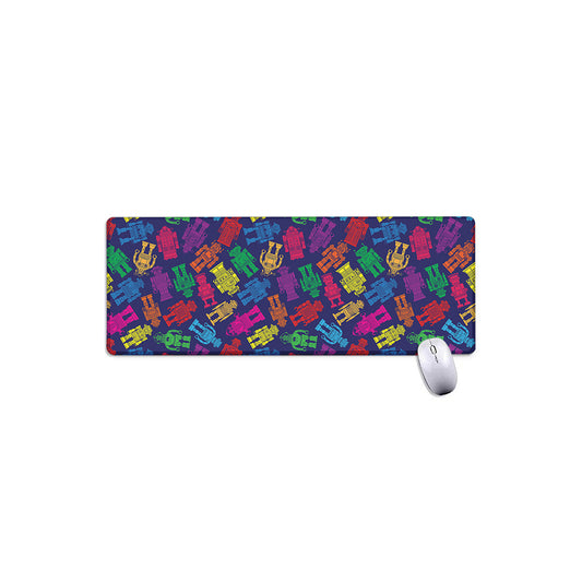 Colorful Robot Pattern Print Extended Mouse Pad