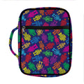 Colorful Robot Pattern Print Front Pocket Bible Bag