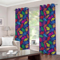 Colorful Robot Pattern Print Grommet Curtains