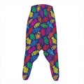 Colorful Robot Pattern Print Hammer Pants