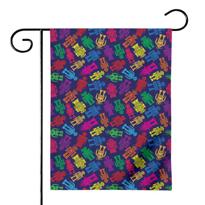 Colorful Robot Pattern Print House Flag