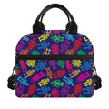 Colorful Robot Pattern Print Insulated Lunch Bag