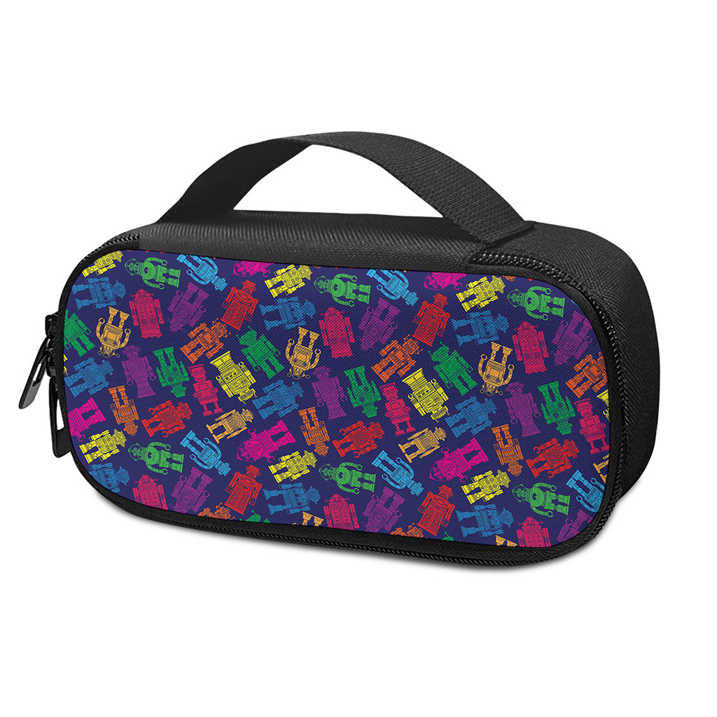Colorful Robot Pattern Print Insulin Cooler Travel Case