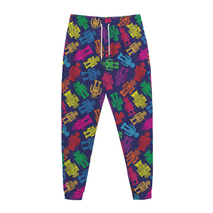 Colorful Robot Pattern Print Jogger Pants