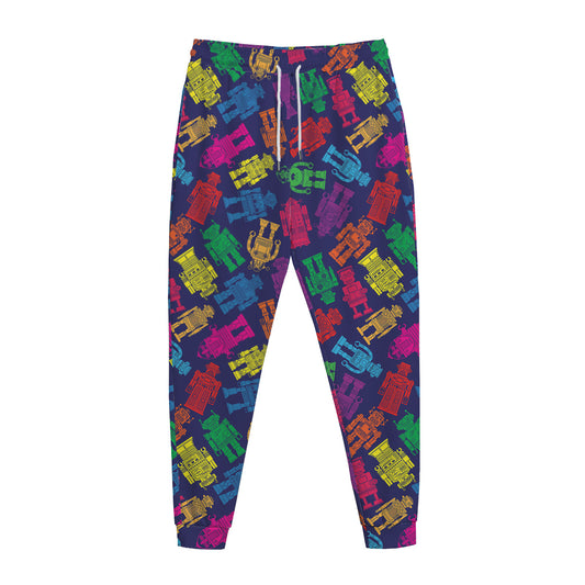 Colorful Robot Pattern Print Jogger Pants