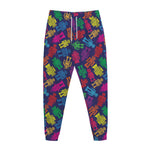 Colorful Robot Pattern Print Jogger Pants